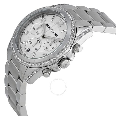 Michael Kors Chronograph White Crystal Ladies Watch MK5165